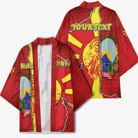 Personalized North Macedonia Kimono National Emblem With Lion - Wonder Print Shop