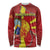 Personalized North Macedonia Long Sleeve Shirt National Emblem With Lion - Wonder Print Shop