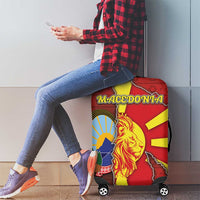 North Macedonia Luggage Cover National Emblem With Lion - Wonder Print Shop