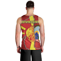 Personalized North Macedonia Men Tank Top National Emblem With Lion - Wonder Print Shop