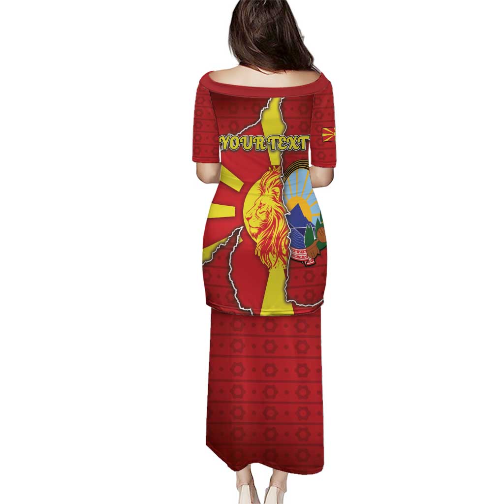 Personalized North Macedonia Puletasi National Emblem With Lion - Wonder Print Shop