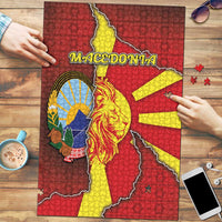 North Macedonia Puzzle National Emblem With Lion - Wonder Print Shop