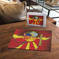 North Macedonia Puzzle National Emblem With Lion - Wonder Print Shop