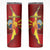 Personalized North Macedonia Skinny Tumbler National Emblem With Lion - Wonder Print Shop