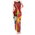 Personalized North Macedonia Tank Maxi Dress National Emblem With Lion - Wonder Print Shop