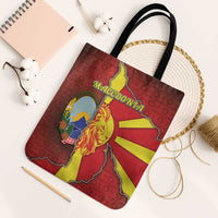North Macedonia Tote Bag National Emblem With Lion - Wonder Print Shop