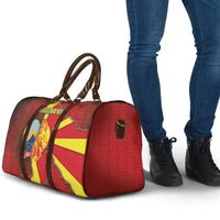 North Macedonia Travel Bag National Emblem With Lion - Wonder Print Shop