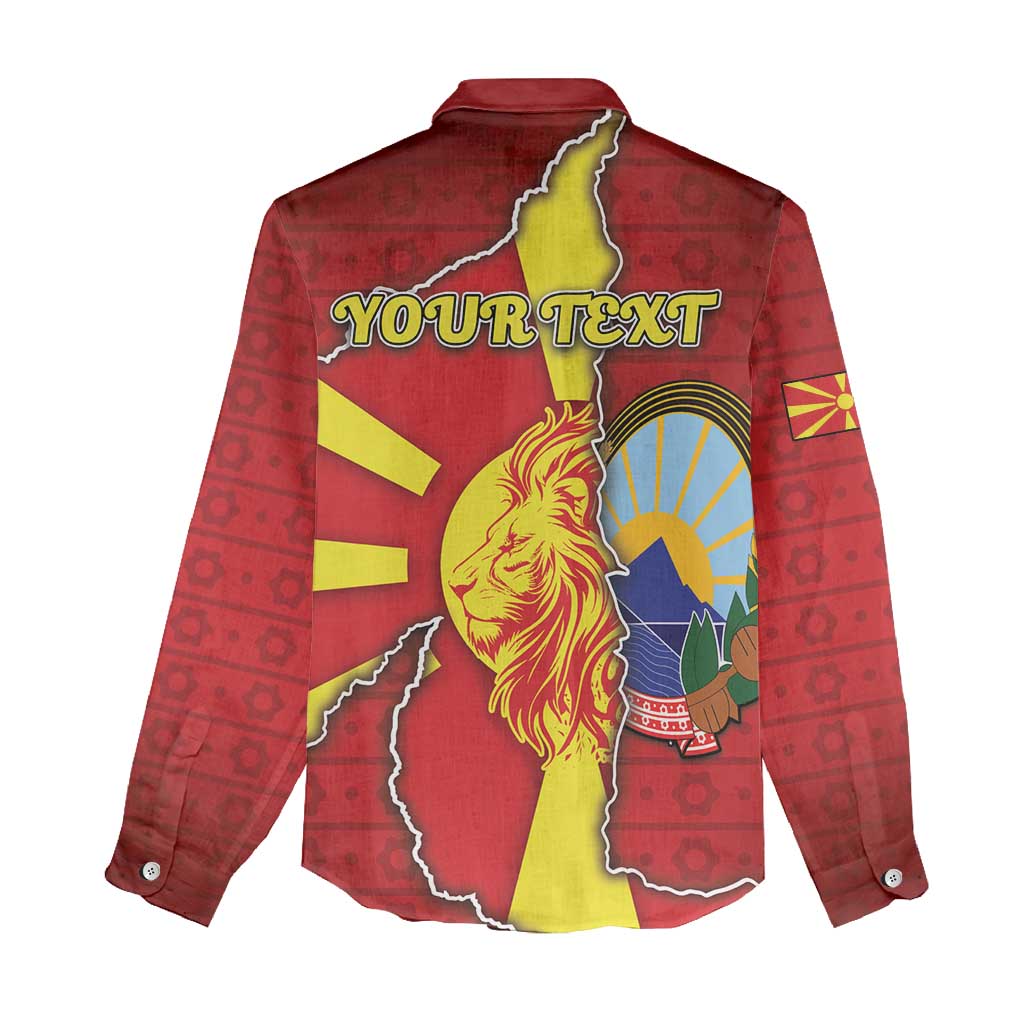 Personalized North Macedonia Women Casual Shirt National Emblem With Lion - Wonder Print Shop