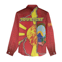 Personalized North Macedonia Women Casual Shirt National Emblem With Lion - Wonder Print Shop