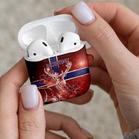 Norway AirPods Case The Moose With Saxifrage Flowers Galaxy Style - Wonder Print Shop