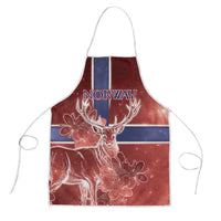 Norway Apron The Moose With Saxifrage Flowers Galaxy Style - Wonder Print Shop