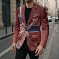 Personalized Norway Blazer The Moose With Saxifrage Flowers Galaxy Style - Wonder Print Shop