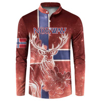 Personalized Norway Button Sweatshirt The Moose With Saxifrage Flowers Galaxy Style - Wonder Print Shop