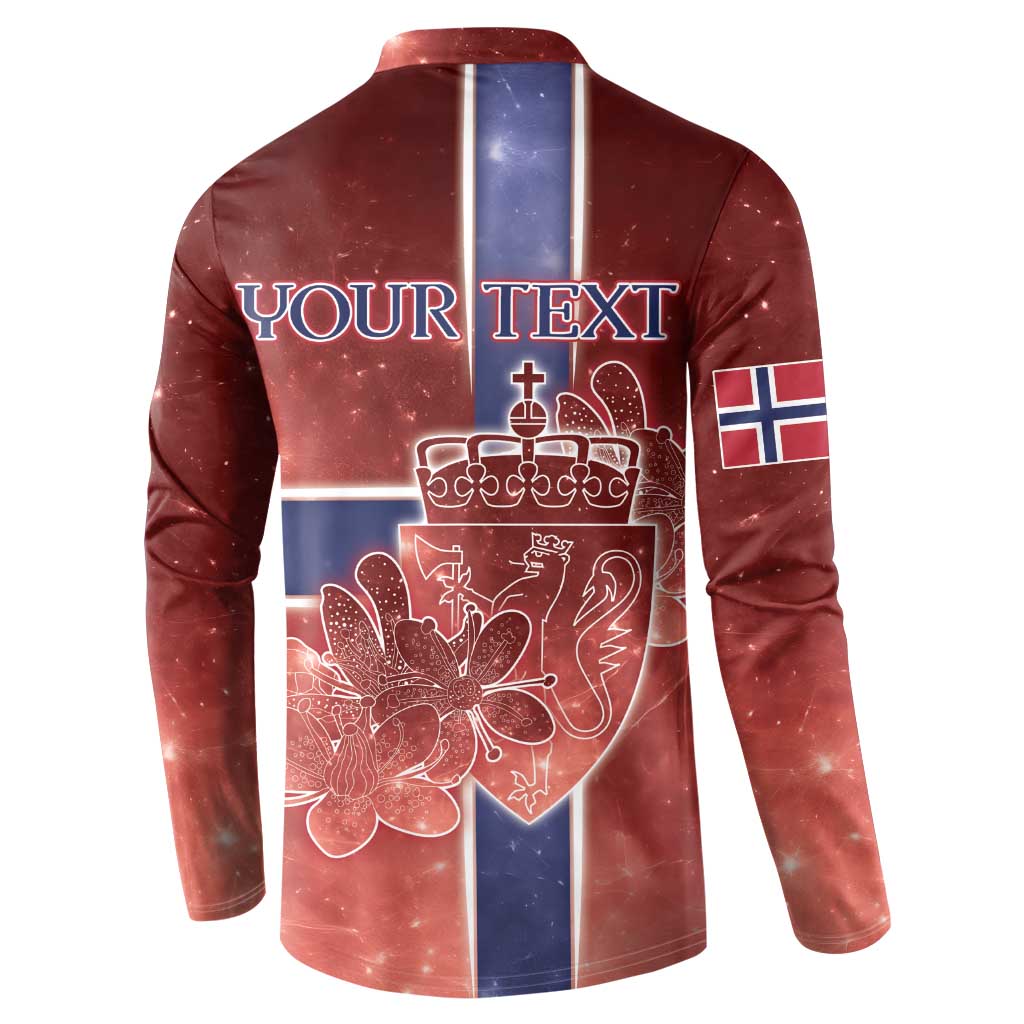 Personalized Norway Button Sweatshirt The Moose With Saxifrage Flowers Galaxy Style - Wonder Print Shop