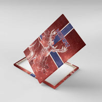 Norway Canvas Wall Art The Moose With Saxifrage Flowers Galaxy Style - Wonder Print Shop