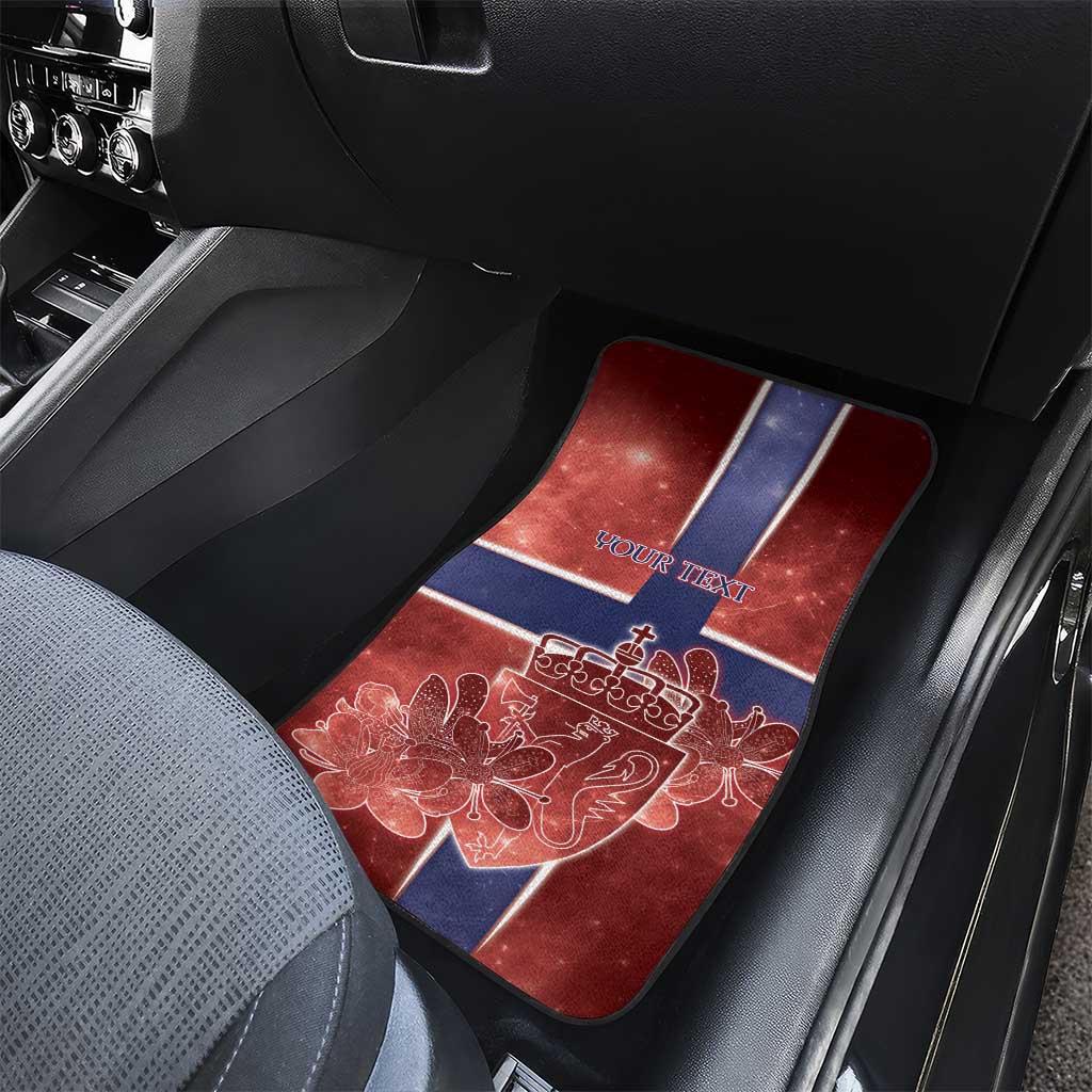 Norway Car Mats The Moose With Saxifrage Flowers Galaxy Style - Wonder Print Shop