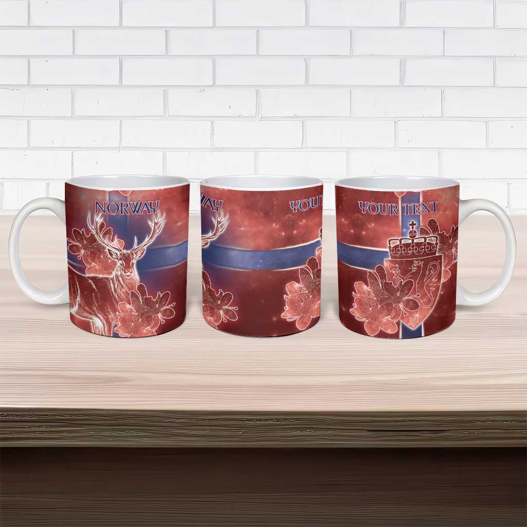 Personalized Norway Ceramic Mug The Moose With Saxifrage Flowers Galaxy Style - Wonder Print Shop