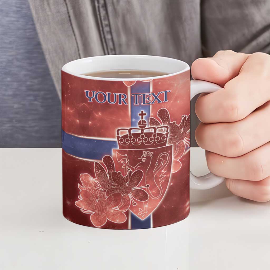 Personalized Norway Ceramic Mug The Moose With Saxifrage Flowers Galaxy Style - Wonder Print Shop