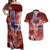 Personalized Norway Couples Matching Off Shoulder Maxi Dress and Hawaiian Shirt The Moose With Saxifrage Flowers Galaxy Style - Wonder Print Shop
