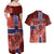 Personalized Norway Couples Matching Off Shoulder Maxi Dress and Hawaiian Shirt The Moose With Saxifrage Flowers Galaxy Style - Wonder Print Shop