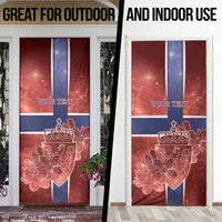 Norway Door Cover The Moose With Saxifrage Flowers Galaxy Style - Wonder Print Shop