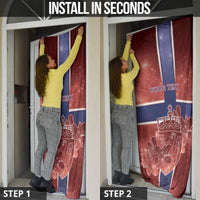 Norway Door Cover The Moose With Saxifrage Flowers Galaxy Style - Wonder Print Shop