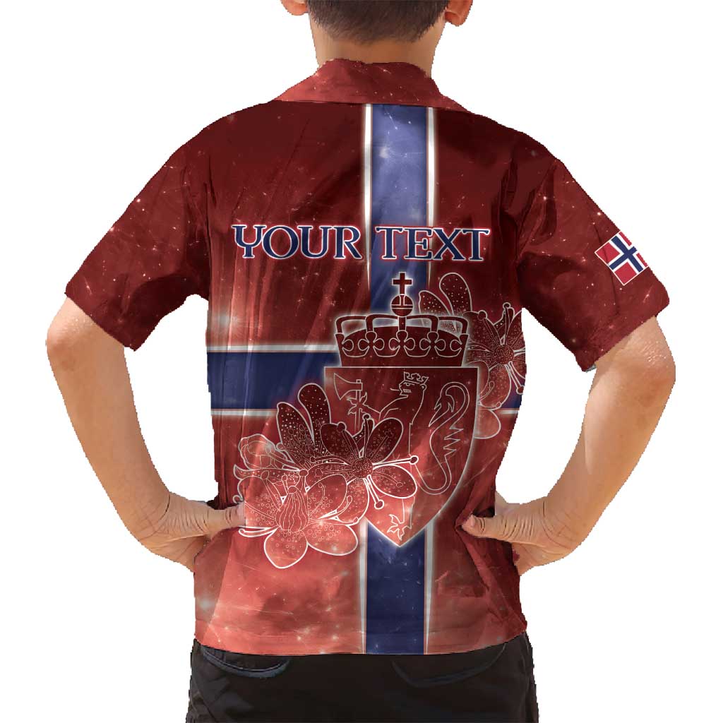 Personalized Norway Family Matching Summer Maxi Dress and Hawaiian Shirt The Moose With Saxifrage Flowers Galaxy Style - Wonder Print Shop