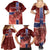 Personalized Norway Family Matching Summer Maxi Dress and Hawaiian Shirt The Moose With Saxifrage Flowers Galaxy Style - Wonder Print Shop