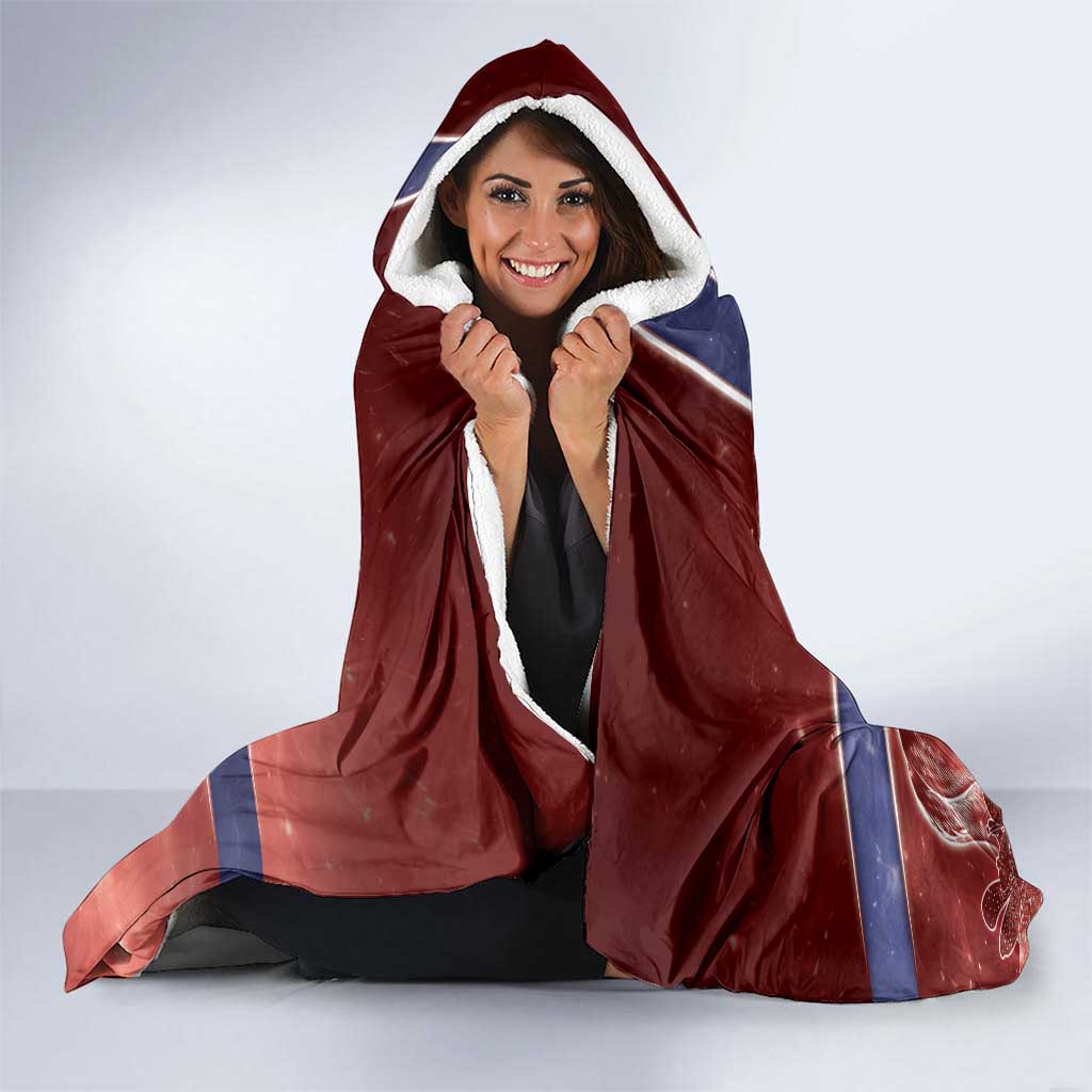 Norway Hooded Blanket The Moose With Saxifrage Flowers Galaxy Style - Wonder Print Shop