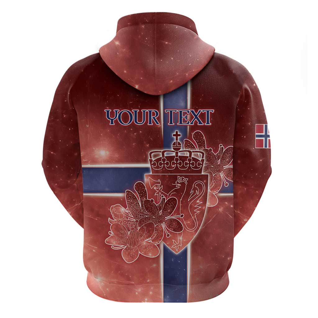 Personalized Norway Hoodie The Moose With Saxifrage Flowers Galaxy Style - Wonder Print Shop