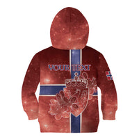 Personalized Norway Kid Hoodie The Moose With Saxifrage Flowers Galaxy Style - Wonder Print Shop