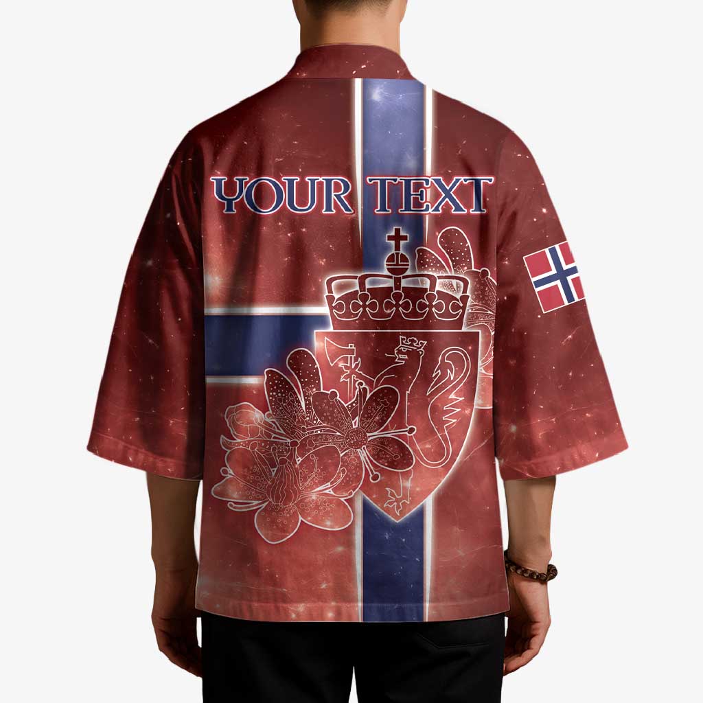 Personalized Norway Kimono The Moose With Saxifrage Flowers Galaxy Style - Wonder Print Shop