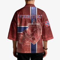 Personalized Norway Kimono The Moose With Saxifrage Flowers Galaxy Style - Wonder Print Shop