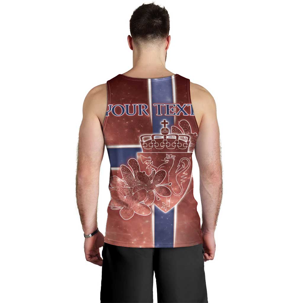 Personalized Norway Men Tank Top The Moose With Saxifrage Flowers Galaxy Style - Wonder Print Shop