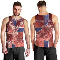 Personalized Norway Men Tank Top The Moose With Saxifrage Flowers Galaxy Style - Wonder Print Shop