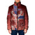 Personalized Norway Padded Jacket The Moose With Saxifrage Flowers Galaxy Style - Wonder Print Shop