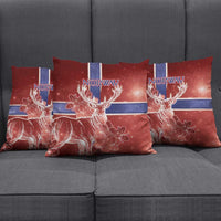 Norway Pillow Cover The Moose With Saxifrage Flowers Galaxy Style - Wonder Print Shop