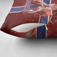 Norway Pillow Cover The Moose With Saxifrage Flowers Galaxy Style - Wonder Print Shop