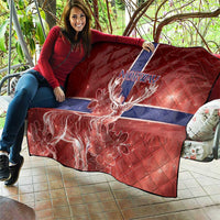 Norway Quilt The Moose With Saxifrage Flowers Galaxy Style - Wonder Print Shop