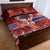 Norway Quilt Bed Set The Moose With Saxifrage Flowers Galaxy Style - Wonder Print Shop
