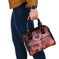 Norway Shoulder Handbag The Moose With Saxifrage Flowers Galaxy Style - Wonder Print Shop
