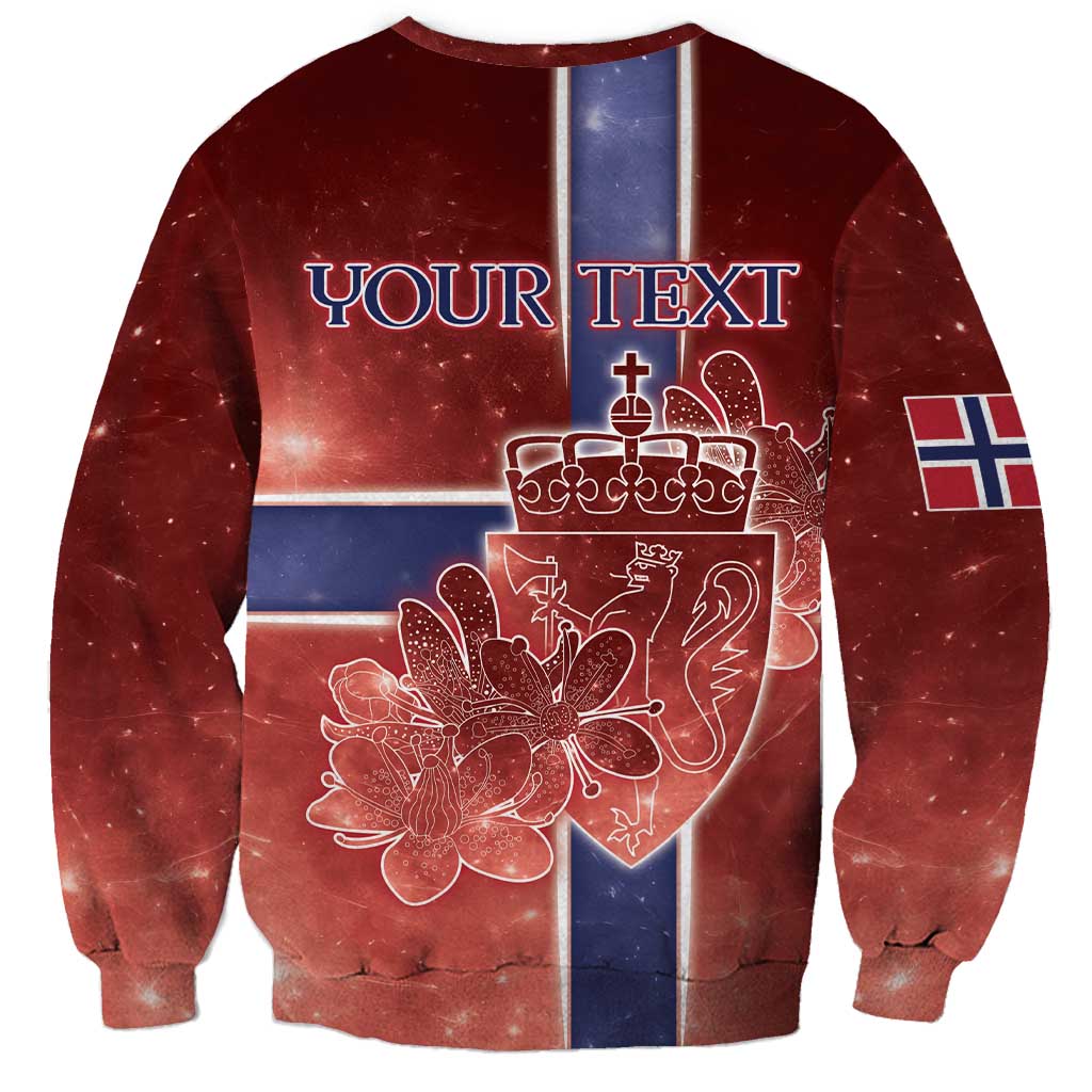 Personalized Norway Sweatshirt The Moose With Saxifrage Flowers Galaxy Style - Wonder Print Shop