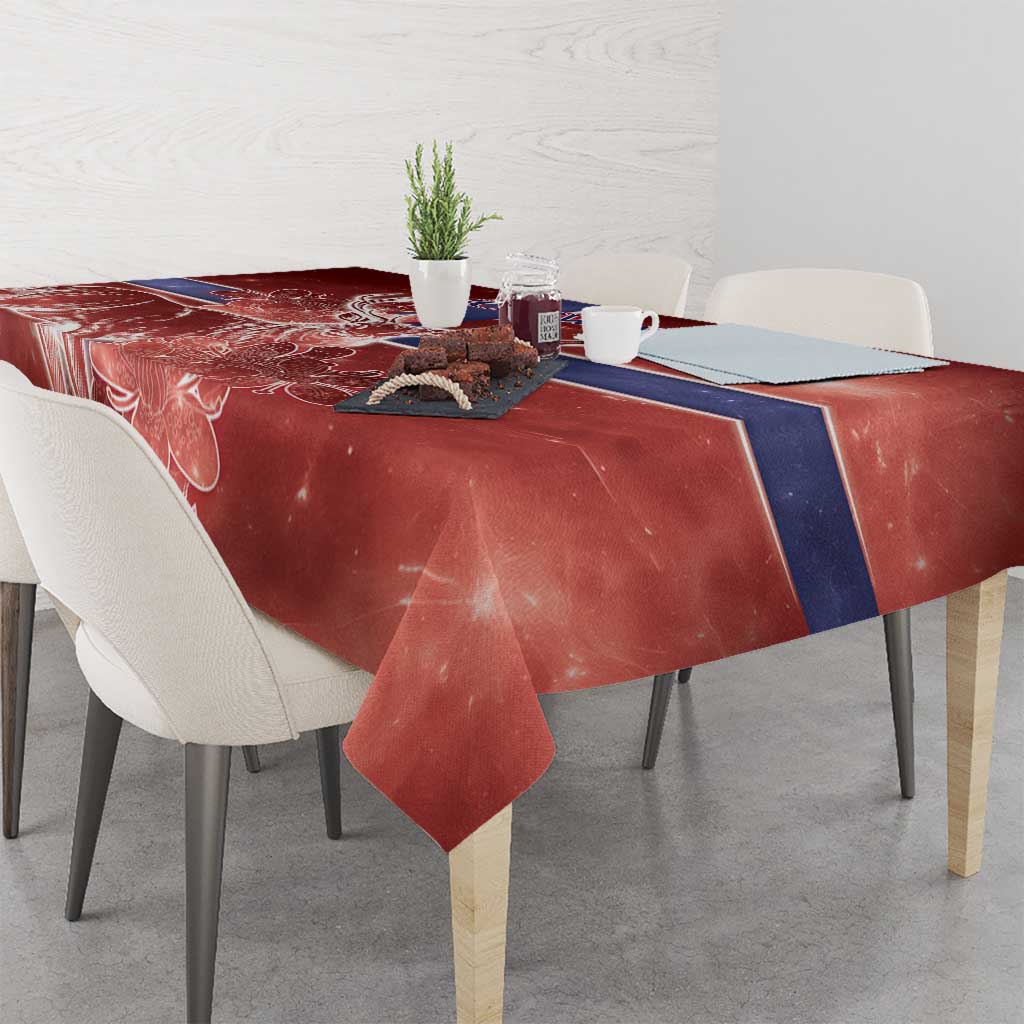 Norway Tablecloth The Moose With Saxifrage Flowers Galaxy Style - Wonder Print Shop