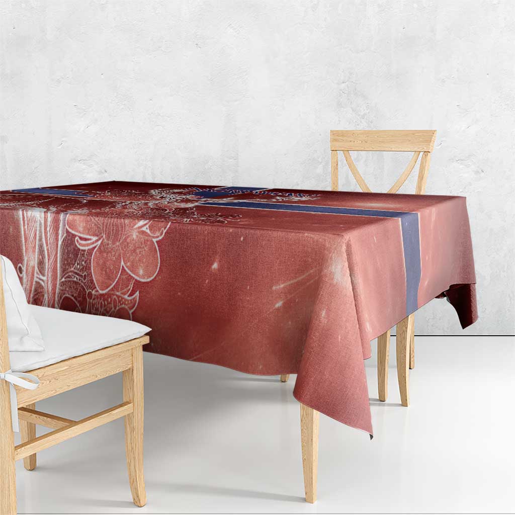 Norway Tablecloth The Moose With Saxifrage Flowers Galaxy Style - Wonder Print Shop