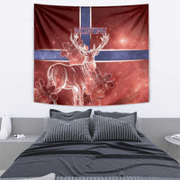 Norway Tapestry The Moose With Saxifrage Flowers Galaxy Style - Wonder Print Shop