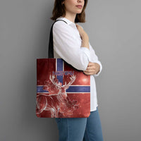 Norway Tote Bag The Moose With Saxifrage Flowers Galaxy Style - Wonder Print Shop