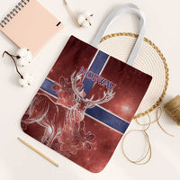 Norway Tote Bag The Moose With Saxifrage Flowers Galaxy Style - Wonder Print Shop