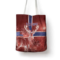 Norway Tote Bag The Moose With Saxifrage Flowers Galaxy Style - Wonder Print Shop