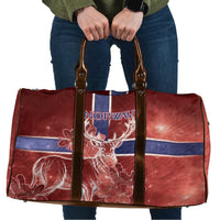 Norway Travel Bag The Moose With Saxifrage Flowers Galaxy Style - Wonder Print Shop