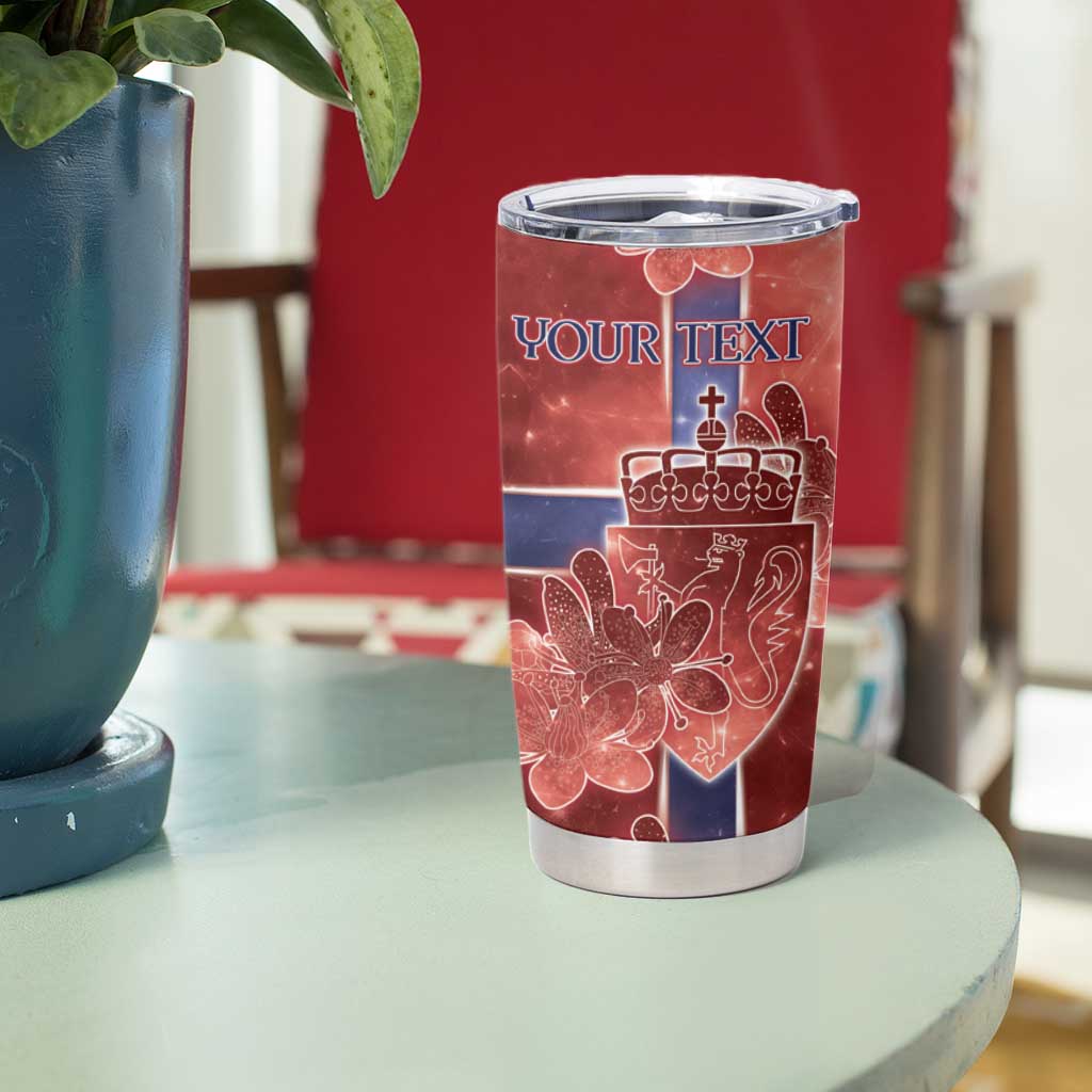 Personalized Norway Tumbler Cup The Moose With Saxifrage Flowers Galaxy Style - Wonder Print Shop